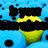 Animated sequence of blue and yellow cartoon characters with changing text overlays on a blue polka-dot background.