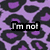 Purple and black leopard print background with text fragments 'I'm not', 'A blond', 'I'm', 'Just', 'Stupid!' in white font on black rectangles.