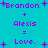 Pixelated text and symbols on a cyan background with purple text and star shapes, showing two identical side-by-side layouts of names and symbols.