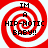 Four identical red and white spiral patterns with black text reading "IM A HIP-NOTIC BABY!!" arranged in a