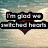 Animated icon shows a heart with wings and text that changes from 'I'm glad we switched hearts' to a solid red heart.