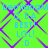 Bright green background with purple diamond lattice pattern overlaid by repeated blue text phrases including "DemianM", "IZ DA BEST!", "LOL!", and ":D" in pixelated font.