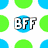 Six distinct pixelated text icons arranged in a , each with unique background patterns and color schemes