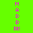 A vertical split-screen animation with two distinct color backgrounds displaying the text "MADDIE!" in pink pixelated letters.