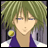 Pixelated anime-style character with green hair and purple clothing on left, alongside pixelated text "Anime IM" and "COM" on black background.