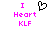 Pixelated text and a heart symbol in pink and black on white background, with one version showing an animated heart outline.