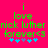 Green text on bright pink background reads 'i love nick luther forever<3' with blue and purple stars below, two versions differ in star arrangement.