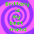 Green text reading "Brittany is my best friend" over a purple and pink spiral background in four identical quadrants.