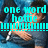 A pixelated image of a person in blue clothing with arms crossed, overlaid by cyan text reading "one word hottie !!!!!!!!!" on the left side.