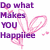 Four quadrant of pixelated text messages with heart and butterfly motifs in purple, blue, white, and pink hues on light backgrounds