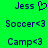 Green background displays four of pixelated text with two ; left has a heart symbol next to 'Jess' while right is identical