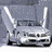 Four static images of Mercedes-Benz vehicles and logo arranged in a : silver sedan with open doors, silver sedan front view, red convertible, and three-pointed star emblem