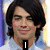 Four- of a person with long dark hair in various poses, each containing text overlay: 'I', 'love', 'the', and 'Jonas Brothers' on a white background