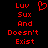 Red pixelated text and a heart symbol on a black background, with two identical side-by-side arrangements of text and symbol.