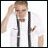 nine identical shows a person in a white shirt with black suspenders, hand raised to head, overlaid with text reading "i love GEEKS!" in pixelated fonts