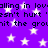Purple background with white stars and repeated black text reading 'falling in loveling isn't hurt 'isn't hurt hit the grotit the gro', no visible motion.