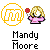 A static contact sheet showing two identical pixel art buddy icons with a yellow 'M' logo, alongside promotional text for badassbuddy.com.