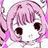 Pixelated anime-style character with pink hair and large dark eyes on left, next to black background with white text 'Anime IM' and signature 'C0M' on right.
