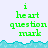 Green pixelated text 'i he art question mark' appears in two above a light blue wave pattern on a white background