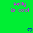 Green background with repeated pink text 'kelly is cool' and blue heart symbols in a pattern