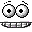 Pixelated cartoon eyes and mouths in a , showing variations of eye shapes and mouth expressions
