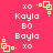 Pixelated pink background with repeated white text and yellow square patterns in a