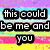 Pixelated image with text and two cartoon figures on a colorful striped background.
