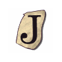 Two identical beige parchment-shaped icons with black serif letter J, each with a dark outline and subtle shadow on white background.