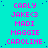 Cyan background with pink text listing names and a heart symbol in a pattern, no visible animation changes