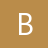 A static pixelated image of a white capital letter B centered on a solid brown background.