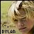 Pixelated static image of a person with light hair and closed eyes, featuring text 'DYLAN' in blocky font at bottom left.