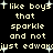 Pixelated text repeats 'i like boys i like boys that sparkle and not just edward' with white stars on black background.