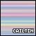 A static image with horizontal pastel stripes in pink, purple, blue, and yellow hues, featuring pixelated text reading 'CAILTIH' at the bottom center.