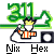 Pixelated icon with green '311' text, a cartoon figure in striped shirt, and 'Nix Hex' text below on gray background.