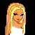 Pixel art contact sheet showing multiple frames of a blonde female character in white crop top and blue jeans with text "Bangin Baby" on black background.