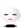 Pixelated white spherical figure with gray eyes and red mouth, black base, multiple 'z' text variations above.