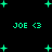 Green pixelated text and symbols on black background with scattered plus signs.