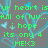 Green pixelated text on gray background with blue light effects and a small heart icon.