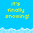 Pixelated blue background with yellow text reading 'it's finally snowing!' repeated across multiple sections, bordered by white and light-blue pixelated wave-like shapes.