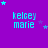 Purple background with cyan text 'kelcey marie' and cyan stars in various positions across the