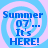 Four identical pixelated display 'Summer 07'... It's HERE! text over a blue and purple spiral background