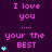 Pixelated text and cyan hearts on dark purple background with animated heart count changes.
