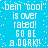 Pixelated blue background with white text repeating 'bein "cool" is over rated! GO BE a DORK!' in two , surrounded by scattered white dots