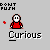 A static pixel art icon of a red-shirted figure with white face and black eyes, labeled 'Curious' beneath it on gray background.