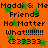 Orange background with green star shapes and black text reading "Maddi & MeMaddi & Me Friends No Matter What!!!!!!!! (333333" repeated twice in a