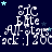 Dark blue background with white pixelated text and light blue stars; repeated pattern of 'SIC Elite All-stars' and 'ack :] 200' in a