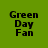 Four 48x48 pixel frames arranged in a contact sheet showing the text 'Green Day Fan' on varying green backgrounds with different shades of green and black text.