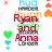 Animated buddy icon with layered text and heart symbols, displaying changing names and phrases across frames.