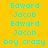 A static image displays a of text elements on a yellow background with alternating dark brown and yellow , featuring names and phrases in cyan pixelated font