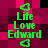 Green pixelated text and heart symbols on a magenta and black checkered background with no visible animation changes.